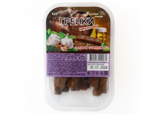 Кнуты  Салями Томатис 50 гр: Сурские гренки Чеснок с зеленью (100 гр)