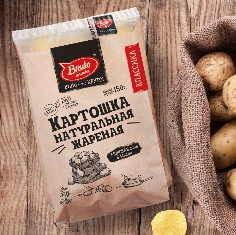 Картофель «Бруто» с солью 130 гр. в Краснознаменске